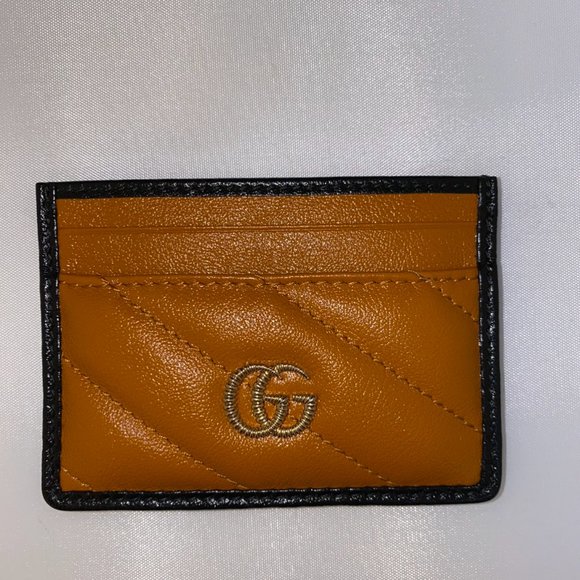 Gucci Interlocking GG Card Case in Vaccha Brown NEW IN BOX - Picture 1 of 5